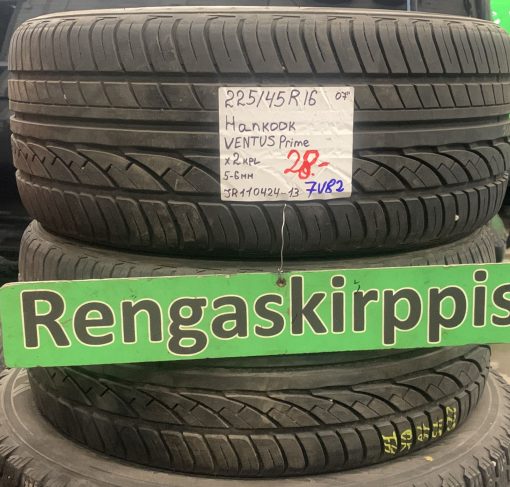 225/45R16 Hankook Ventus Prime kesä 5-6mm / 7V82
