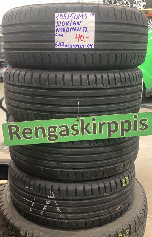 195/50R15 Nokian Nordman SX kesä 6mm / 6V63