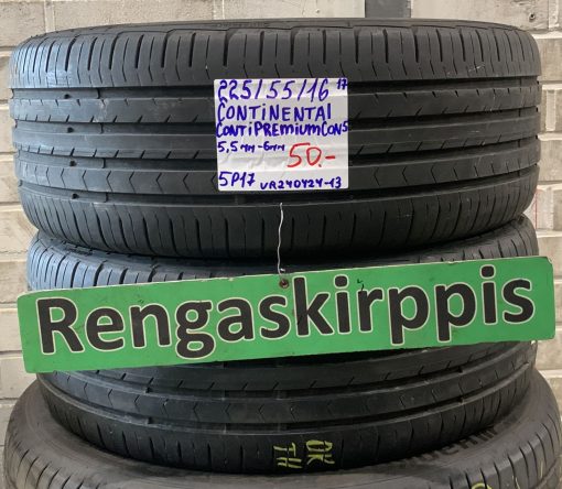 225/55R16 Continental ContiPremiumContact 5 kesä 5,5-6mm / 5P17