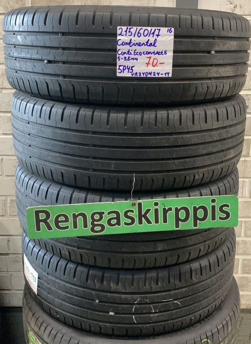 215/60R17 Continental ContiEcoContact 5 kesä 5-5,5mm / 5P45