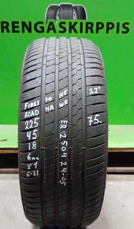 225/45R18 Firestone Roadhawk kesä 6mm / 6-31