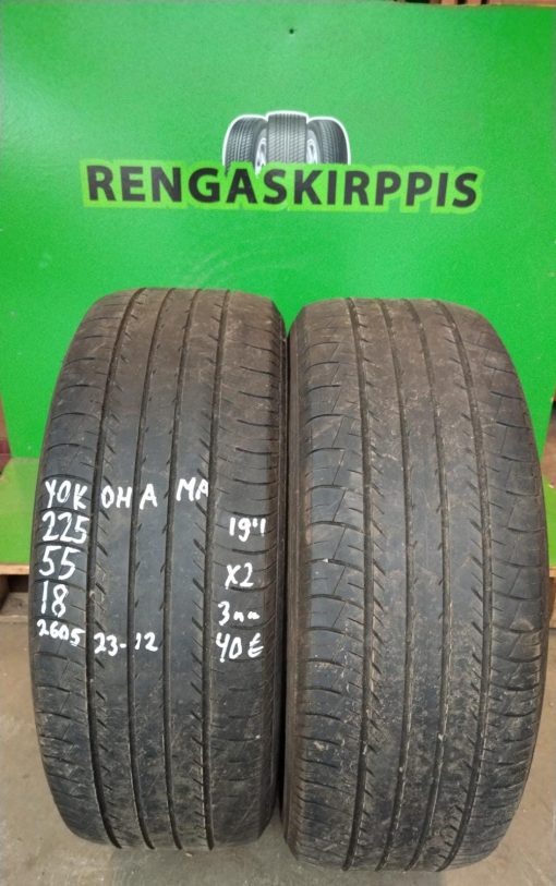 225/55R18 Yokohama kesä 3mm / K15