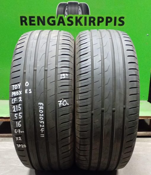 215/55R16 Toyo Proxes CF2 kesä 6-7mm / 3P20