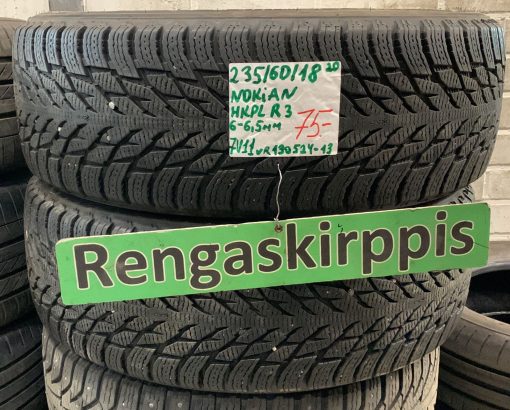 235/60R18 Nokian HKPL R3 kitka 6-6,5mm / 7V11
