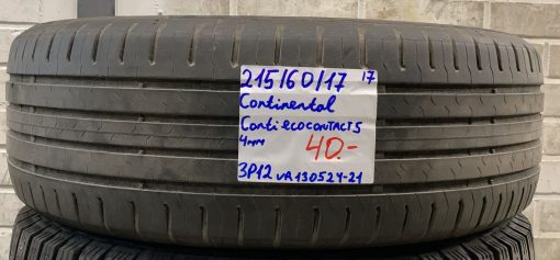 215/60R17 Continental ContiEcoContact 5 kesä 4mm / 3P12