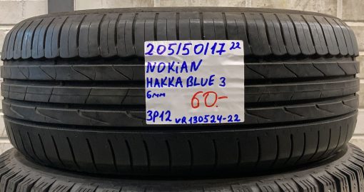205/50R17 Nokian Hakka Blue 3 kesä 6mm / 3P12