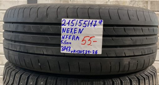 215/55R17 Nexen NFera kesä 5,5mm / 3P13