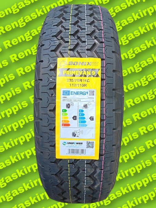 225/70R15C Sonix Primevan 9 112/110R C, C 72dB/ kesä