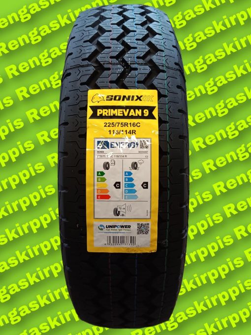 225/75R16C Sonix Primevan 9 116/114R C, C 72dB/ kesä