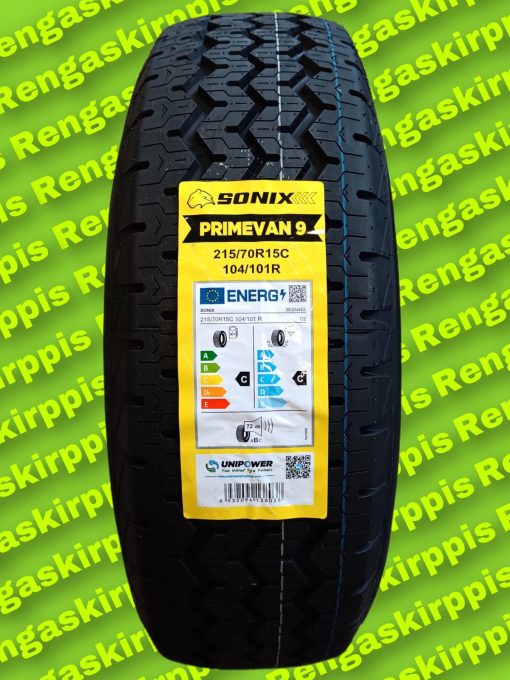 215/70R15C Sonix Primevan 9 104/101R C, C 72dB/ kesä