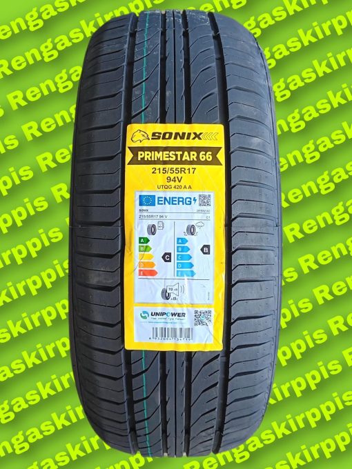 215/55R17 Sonix Primestar 66 94V C, B 70dB/ kesä