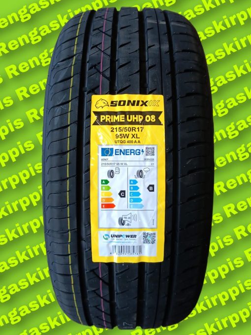 215/50R17 Sonix Prime UHP 08 95W C, B 70dB/ kesä