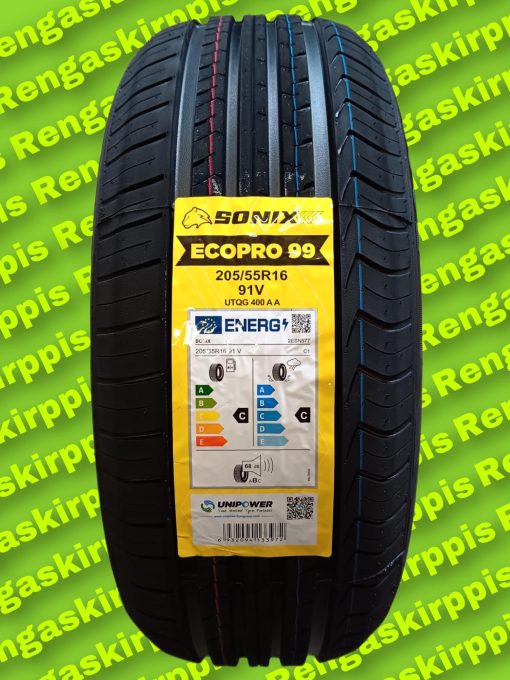 205/55R16 Sonix Ecopro 99 91V C, C 68dB/ kesä