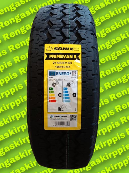 215/65R16C Sonix Primevan 9 109/107R C, C 72dB/ kesä