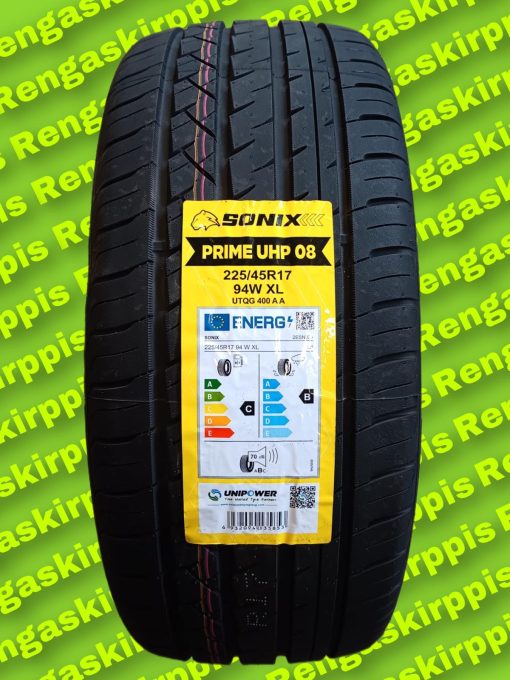 225/45R17 Sonix Prime UHP 08 94W C, B 70dB/ kesä