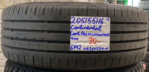 205/55R16 Continental ContiPremiumContact 5 kesä 4mm / 6P12