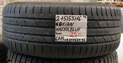 215/55R16 Nokian Hakka Blue kesä 4mm / 6P13