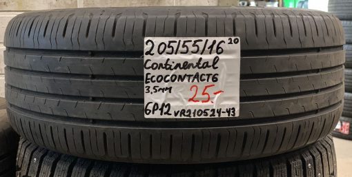 205/55R16 Continental EcoContact 6 kesä 3,5mm / 6P12