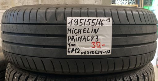 195/55R16 Michelin Primacy 3 kesä 4mm / 6P12