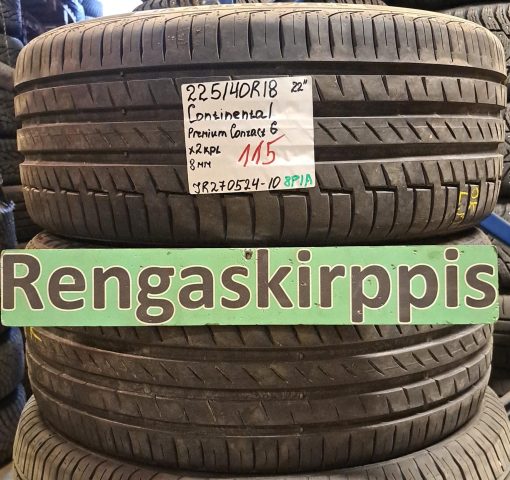 225/40R18 Continental PremiumContact 6 kesä 8mm / 7V2A