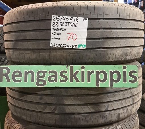 215/45R18 Bridgestone Turanza kesä 5-6mm / 8P1A