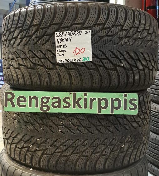 285/40R20 Nokian HKPL R3 kitka 7,5-8mm / 3V2