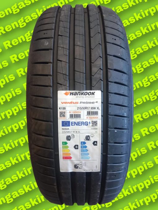 215/50R17 Hankook Ventus Prime 4 K135 95W B, A 69dB/ kesä
