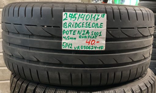 245/40R17 Bridgestone Potenza S001 kesä 4,5mm / 5P12