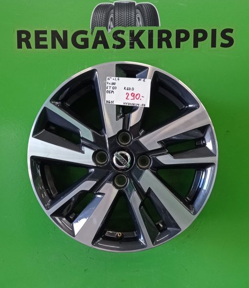 16" 4x100 ET50 K60,1 16"x6 Oem / H611