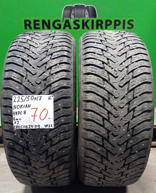 225/50R17 Nokian HKPL 8 nasta 6mm / 4P22