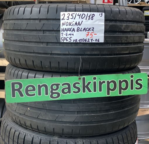 235/40R18 Nokian Hakka Black 2 kesä 5-6mm / 5P65