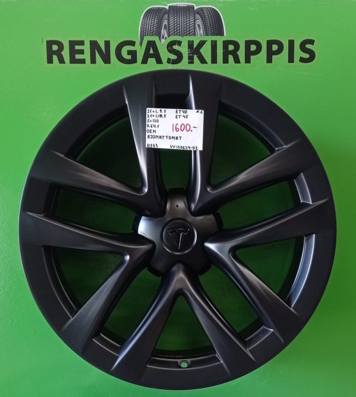 21" 5x120 ET40/45 K64,1 21"x9,5/10,5 Tesla Oem Ajamattomat / H763