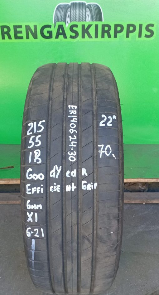 215/55R18 GoodYear EfficientGrip kesä 6mm / 6-21