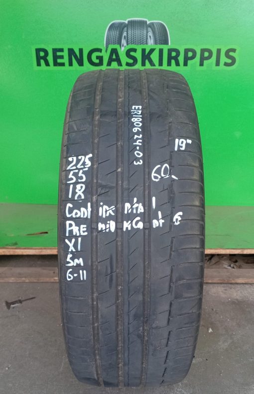 225/55R18 Continental PremiumContact 6 kesä 5mm / 6-11
