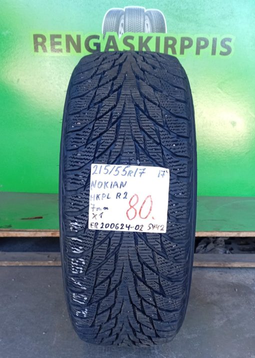 215/55R17 Nokian HKPL R2 kitka 7mm / 5V42