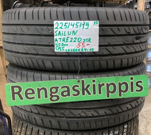 225/45R19 Sailun Atrezzo ZSR kesä 4,5-5mm / 5P65