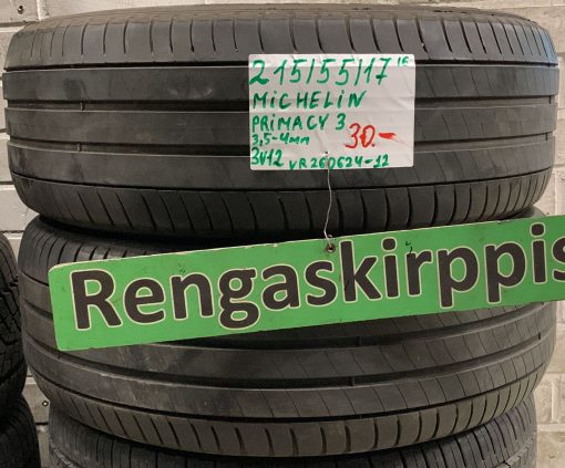 215/55R17 Michelin Primacy 3 kesä 3,5-4mm / 3V12