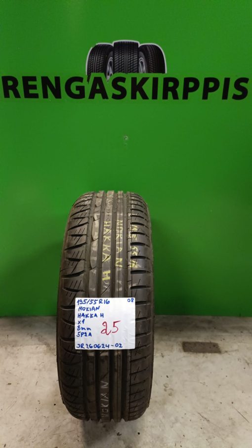 195/55R16 Nokian Hakka H kesä 8mm / 3P13-2