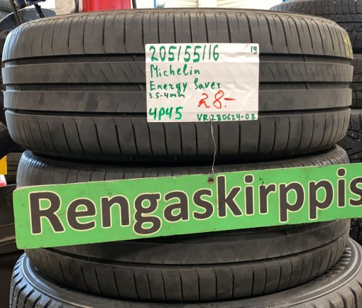 205/55R16 Michelin Energy Saver kesä 3,5-4mm / 4P45