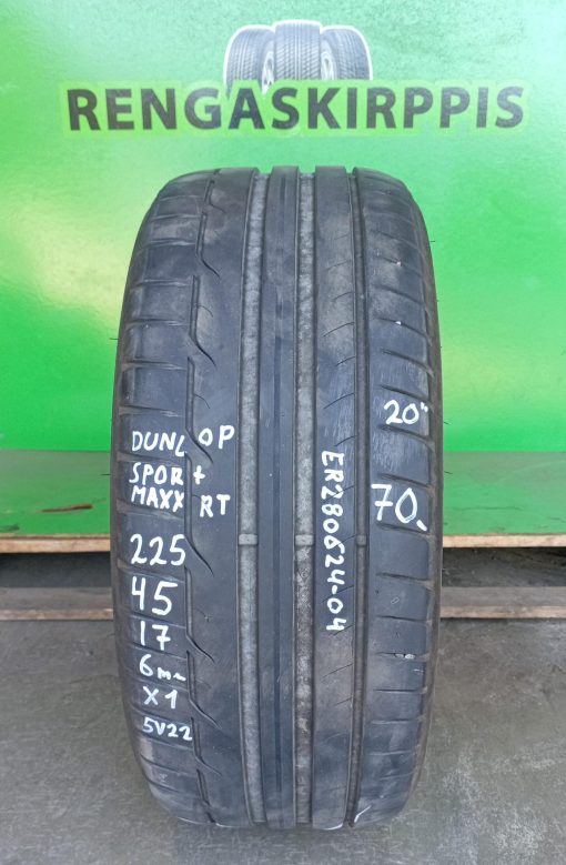 225/45R17 Dunlop SportMaxx RT kesä 6mm / 5V22