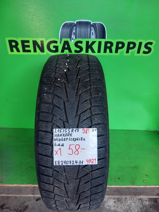 215/55R17 Hankook Winter ICept IZ2 98T kitka 6mm / 4P21