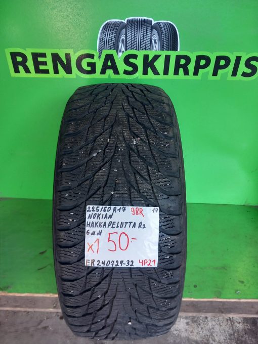 225/50R17 Nokian HKPL R2 kitka 6mm / 4P21