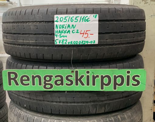 205/65R16C Nokian Hakka C2 kesä 4-5mm / 5V82