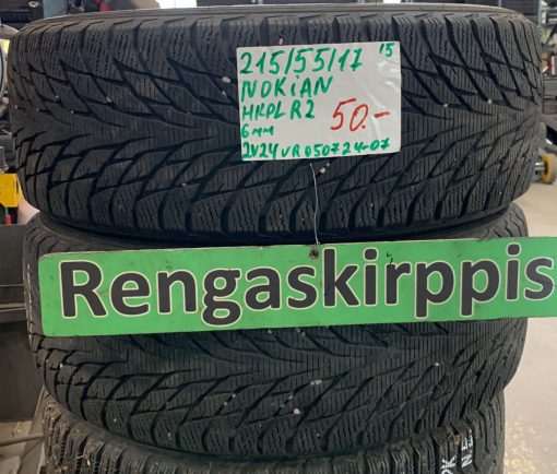 215/55R17 Nokian HKPL R2 kitka 6mm / 2V24