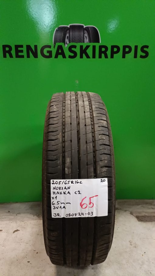 205/65R16C Nokian Hakka C2 kesä 6,5mm / 3V1A