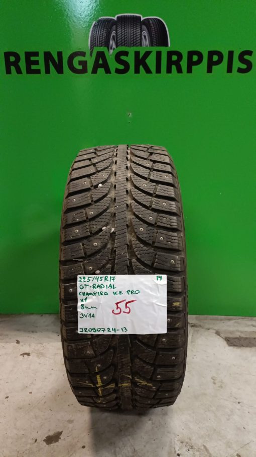 225/45R17 GTRadial Champiro Ice Pro nasta 8mm / 3V1A