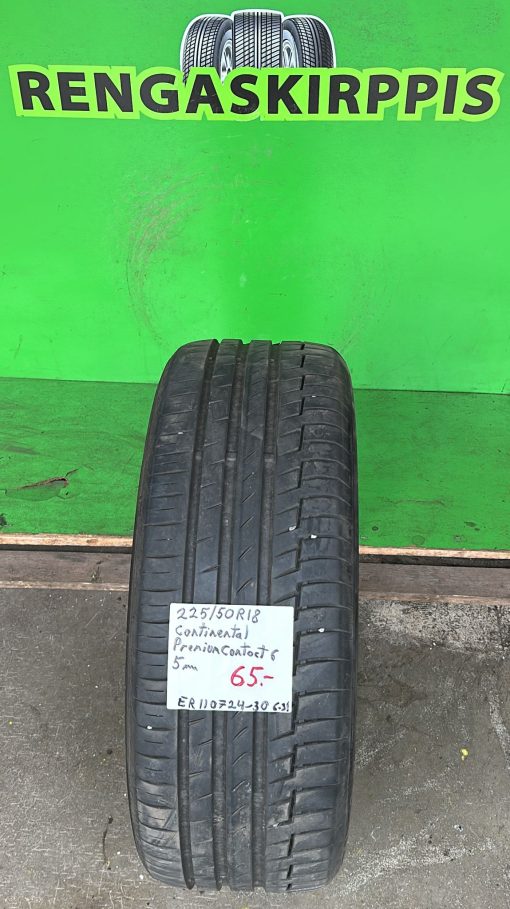225/50R18 Continental PremiumContact 6 kesä 5mm / 6-31