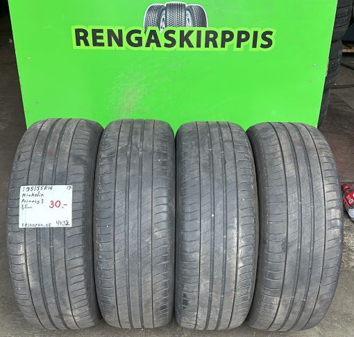 195/55R16 Michelin Primacy 3 kesä 3,5mm / 4V32