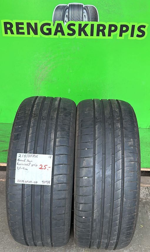 215/55R16 GoodYear EfficientGrip kesä 3,5-4mm / 4V44