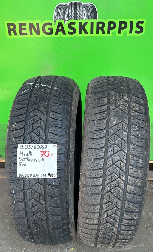 205/60R17 Pirelli SottoZero 3 kitka 5mm / 4P55